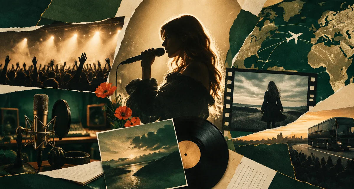 AI-generated editorial illustration about Freya Skye turns live favourite “bad taste” into new single
