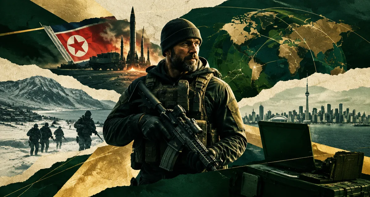 AI-generated editorial illustration about Modern Warfare 4 campaign trailer sets up a global war
