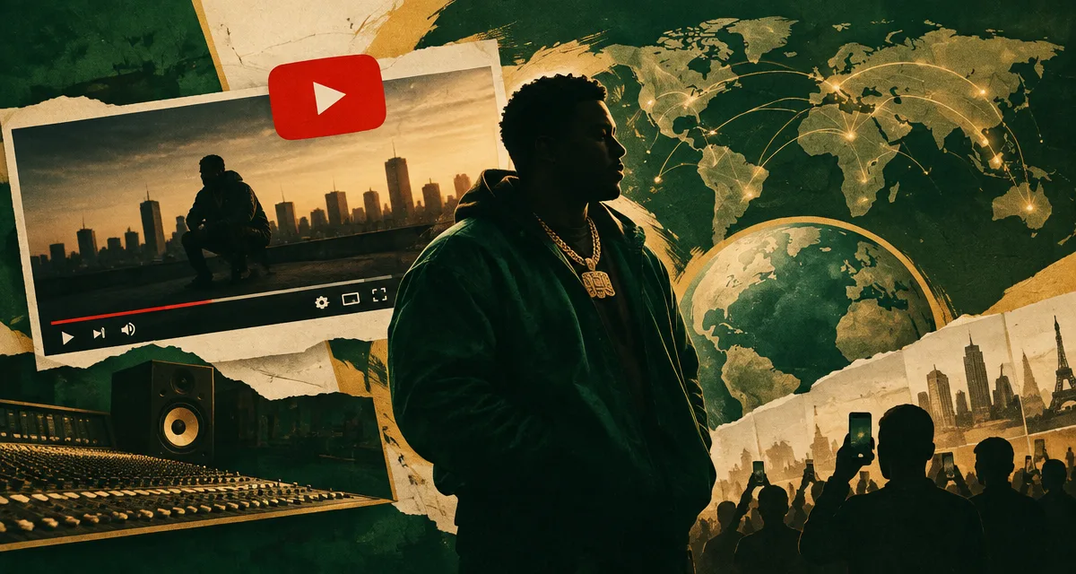AI-generated editorial illustration about YFG Fatso’s “Am I Wrong” Gains Early International YouTube Attention