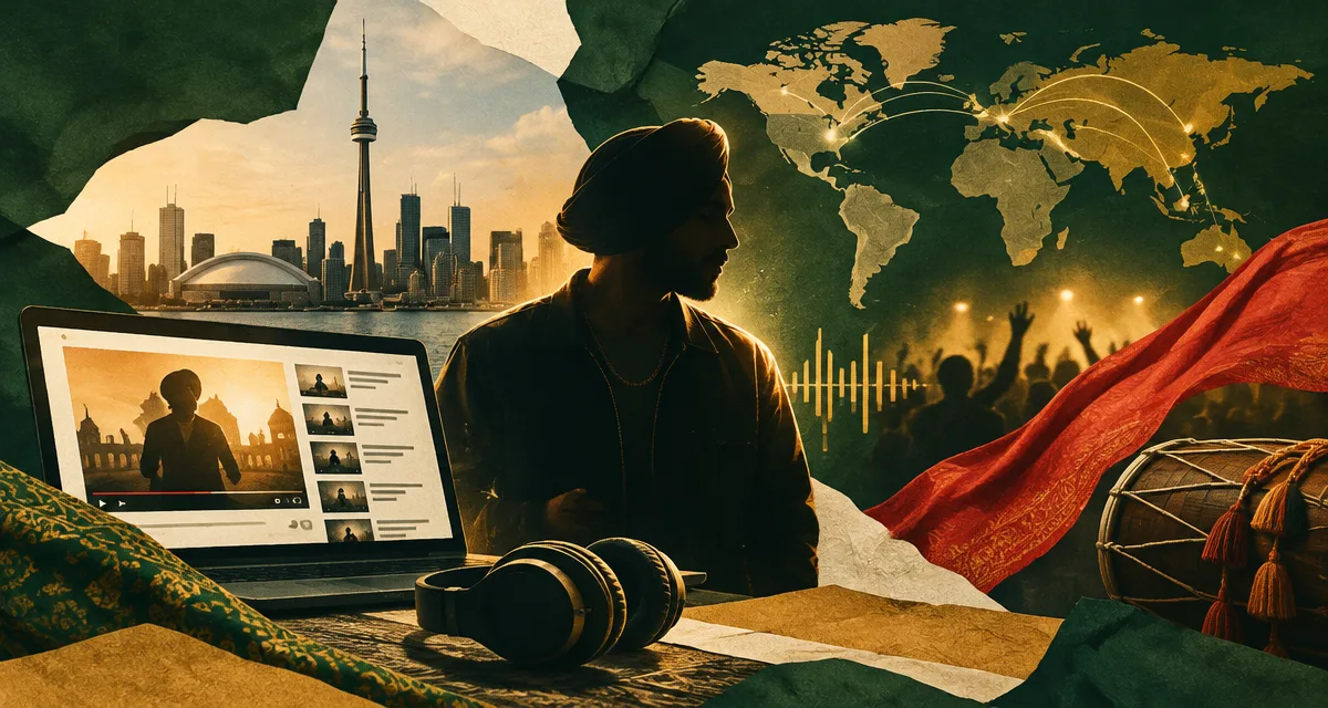 AI-generated editorial illustration about Nijjar’s “Bari” gains early momentum in Canada